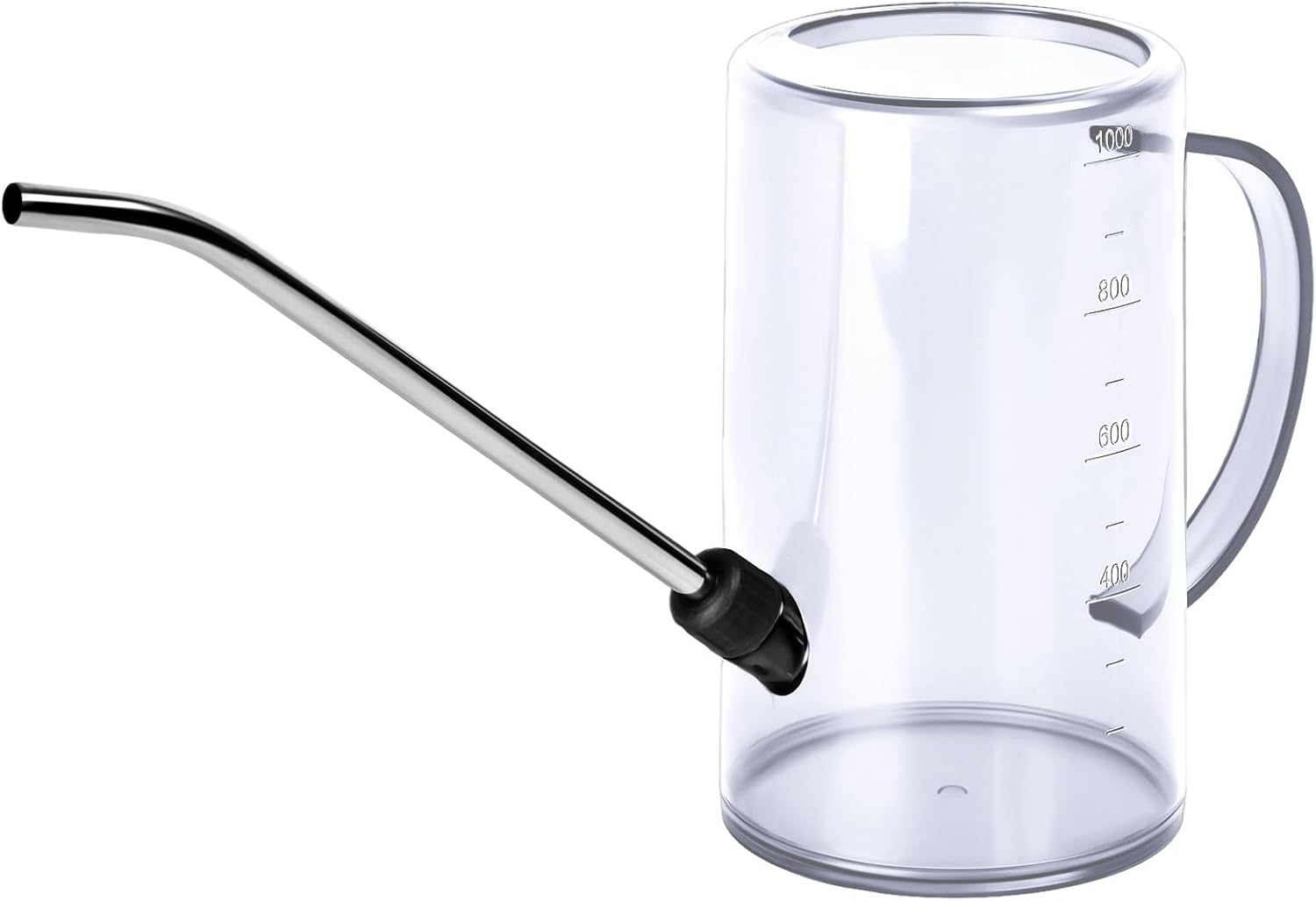 VKPLITE Small Plastic Watering Can with Long Stainless Steel Spout - 1/4 Gallon 34oz Leak-Proof for Indoor Plants, Rainbow Design