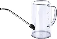 VKPLITE Small Plastic Watering Can with Long Stainless Steel Spout - 1/4 Gallon 34oz Leak-Proof for Indoor Plants, Rainbow Design