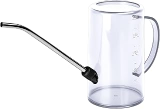 VKPLITE Small Plastic Watering Can with Long Stainless Steel Spout - 1/4 Gallon 34oz Leak-Proof for Indoor Plants, Rainbow Design