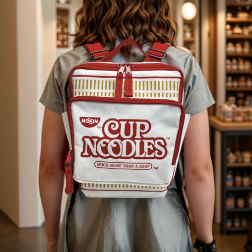 Nissin Cup Noodles Cup Noodles Mini Backpack, Red/White, 7”W x 8”H x 3”D (9607)3