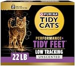 Purina Tidy Cats Tidy Feet Clumping Low Tracking Cat Litter with Odor Control – Unscented - 22 lb. Box