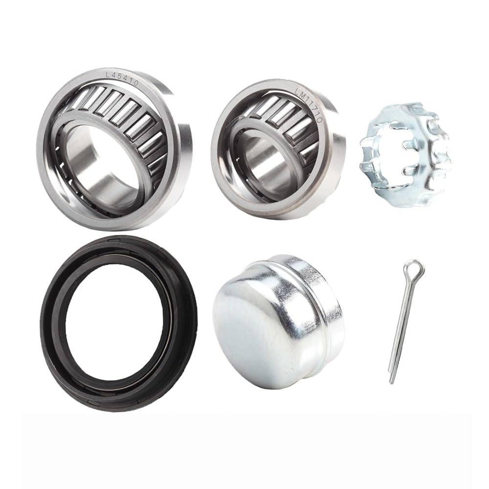 Bearings Replacement 1 Set Axles Trailer Wheel Hub Bearings Kit LM11749/10 17.5 * 39.9 * 13.9 mm L45449/10 ID 29mm TB Seal OD52 mm Dust Cover Cotter Pin