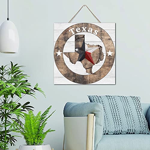 Plaque murale rustique en bois Étoile solitaire, l'esprit d'évasion du Texas
