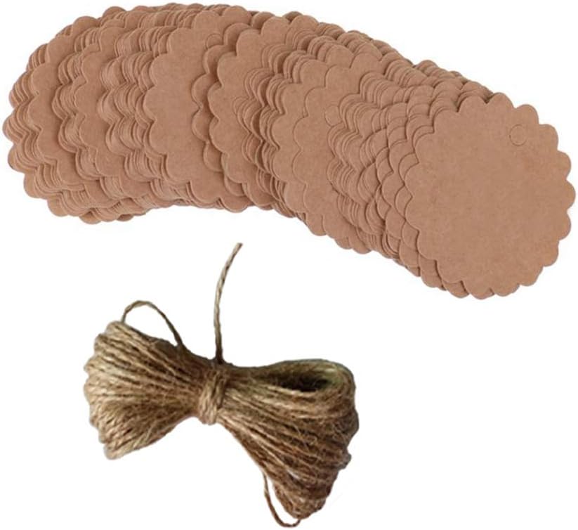 Lace Circle Shape Kraft Paper Tags