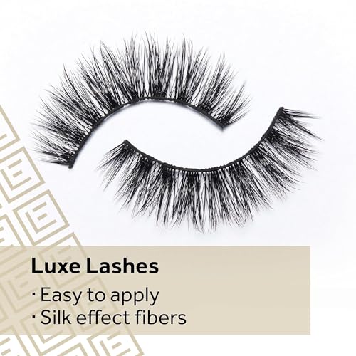 Eylure False Lashes, Luxe Silk Marquise with Adhesive Included, 3 Pair Black - Thumbnail 4