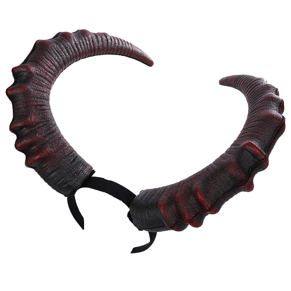 minkissy 3pcs Horned Headdress Carnival Devil Headpiece Lightweight Cosplay Hair Accessory for Party