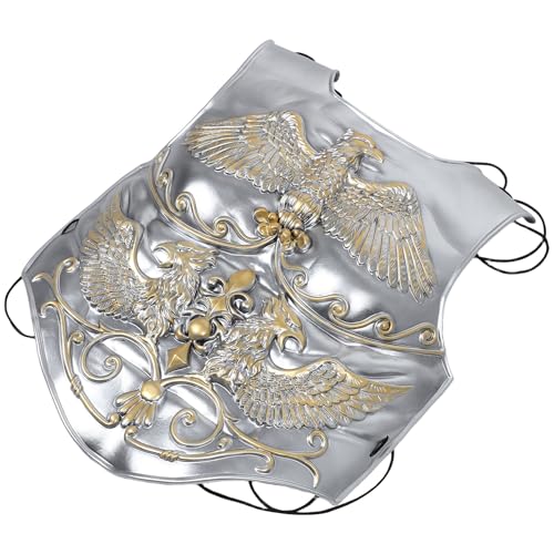 MOKKHNB Romaine - Armure médiévale pour Homme, Accessoire de Costume en Plastique argenté, idéale pour Le Cosplay, Les Jeux de rôle et Halloween.