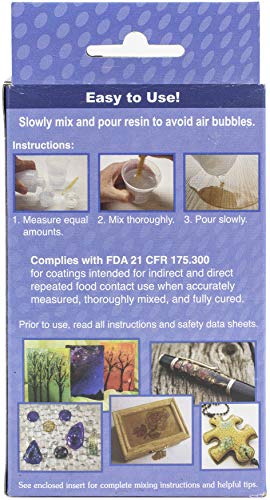 Alumilite Amazing Clear Cast [4 Oz A + 4 Oz B (8 Ounces) 2 Part Liquid Kit] High-Gloss Plastic Finish | Multi-Purpose Epoxy Resin For Casting & Coating Countertop, Wood, Crafts & Encapsulation Art #TOP5