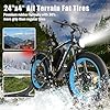 QTBLPUY Dual Motor Electric Bike for Adults - E-Bike 60V 25Ah Peak 3000W, Dual Battery Ebike 20 4.0 Fat Tire and Top 38MPH 7 Speed Gears Electric Moped for Adults Men and Women UL Certified(BBlue) #4