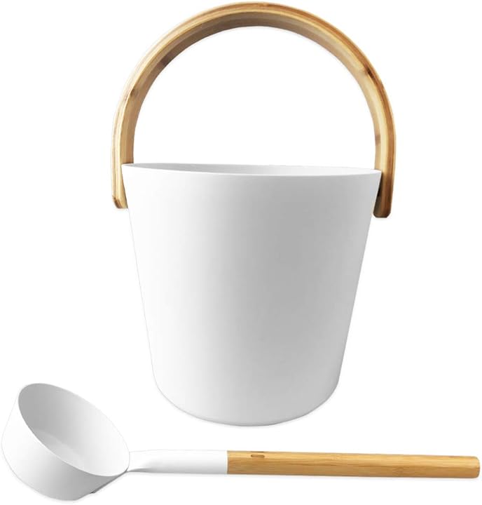 Set per sauna con secchio da 5 litri e cazzuola sudorewell sw-eimerset5lwei