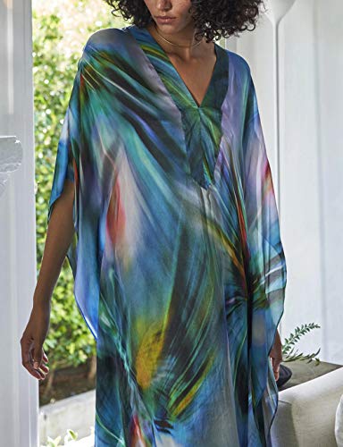 Image of Eddoyee Loose Beach Kaftan Dresses for Women Caftan Swimsuit Cover Up