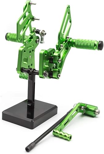 Miniatura 15 de FXCNC Juego de clavijas traseras CNC Billet para motocicleta, reposapiés totalmente ajustables, compatible con GSX-R GSXR 600 750 GSXR600 GSXR750