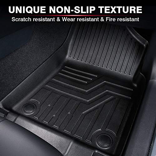 Kust 3D Floor Mats For 2018-2023 Toyota Camry Non-Hybrid And Hybrid All Models All Weather Mat 2 Row Liner Sets Floor Carpet Liner Black #TOP3