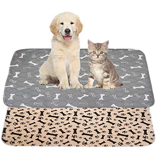 SaponinTree Almohadilla de Entrenamiento para Perros, 2 Unidades Súper Absorción Pañales de Perro Lavable y Reutilizables Empapadores de Entrenamiento para Perros Pequeños y Medianos o Gatos-70*80cm