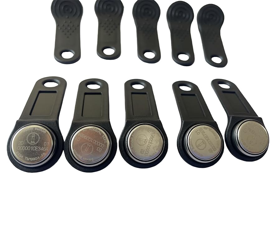 RFID DS1990A-F5, IButton Tag with Wall-Mounted Black Handle (Black 50pcs)