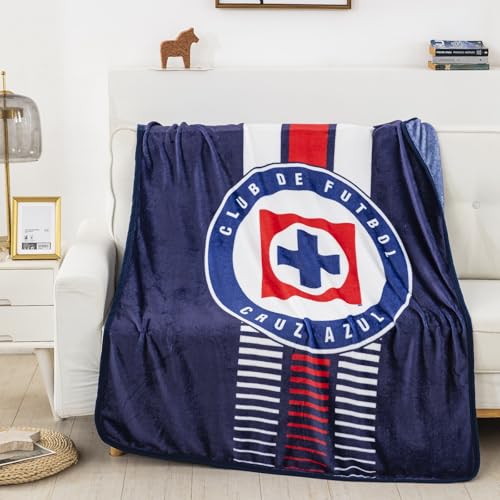 Cruz Azul 220 GSM, Silk Touch One Ply (Supersoft Fleece) Throw Blanket 50x60