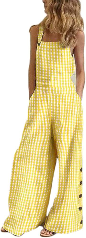Duohropke Damen Latzhose - Retro Overall Aus Baumwolle Mit Taschen