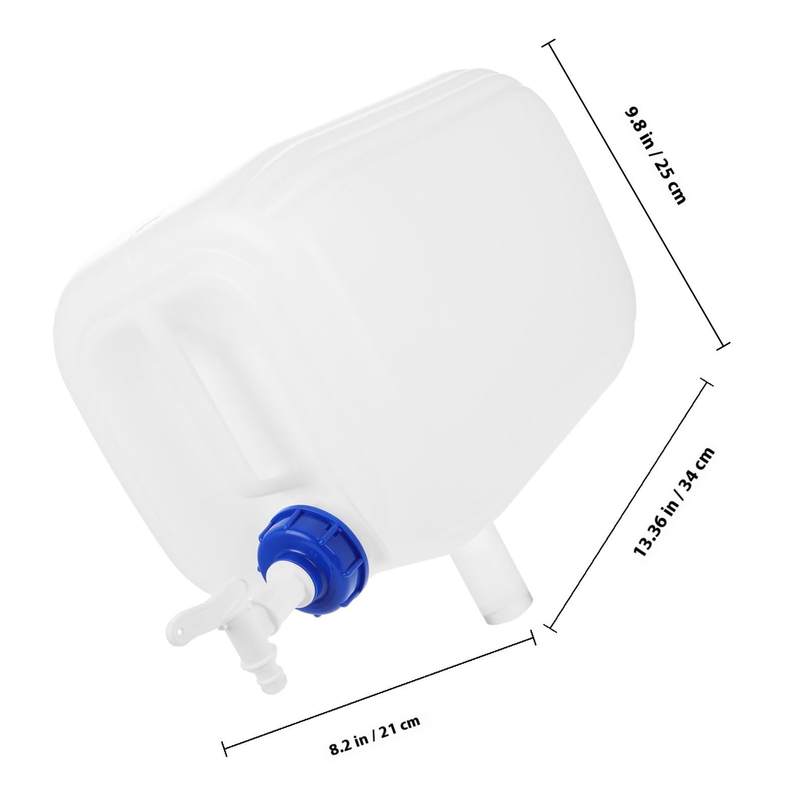 Tanica Portatile per Acqua 20l in Hdpe, con Rubinetto e Beccuccio, Bianco, Contenitore d'Acqua Ricaricabile per Viaggio e Campeggio