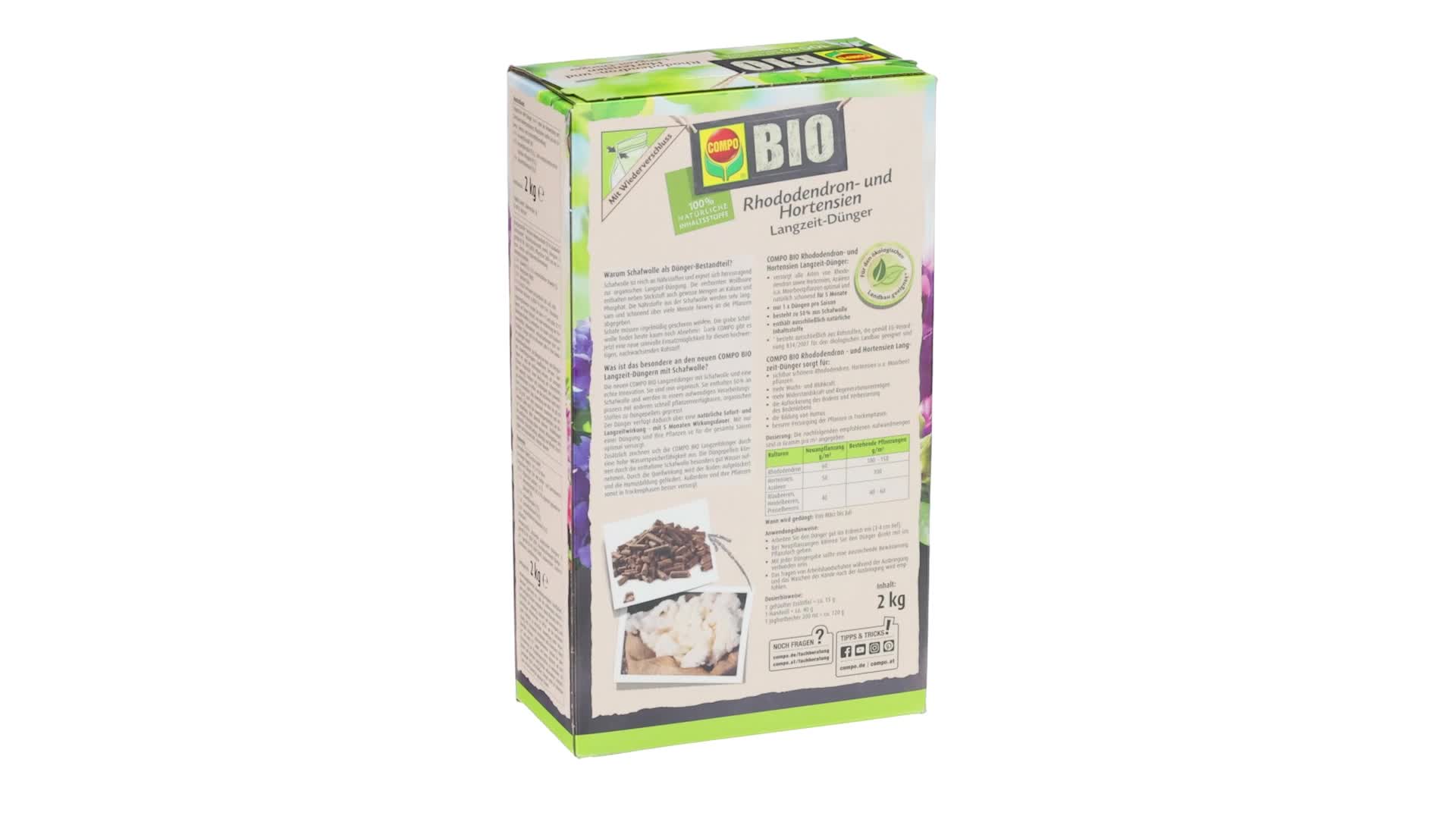 Compo Bio Engrais pour Rhododendron avec Laine de Mouton