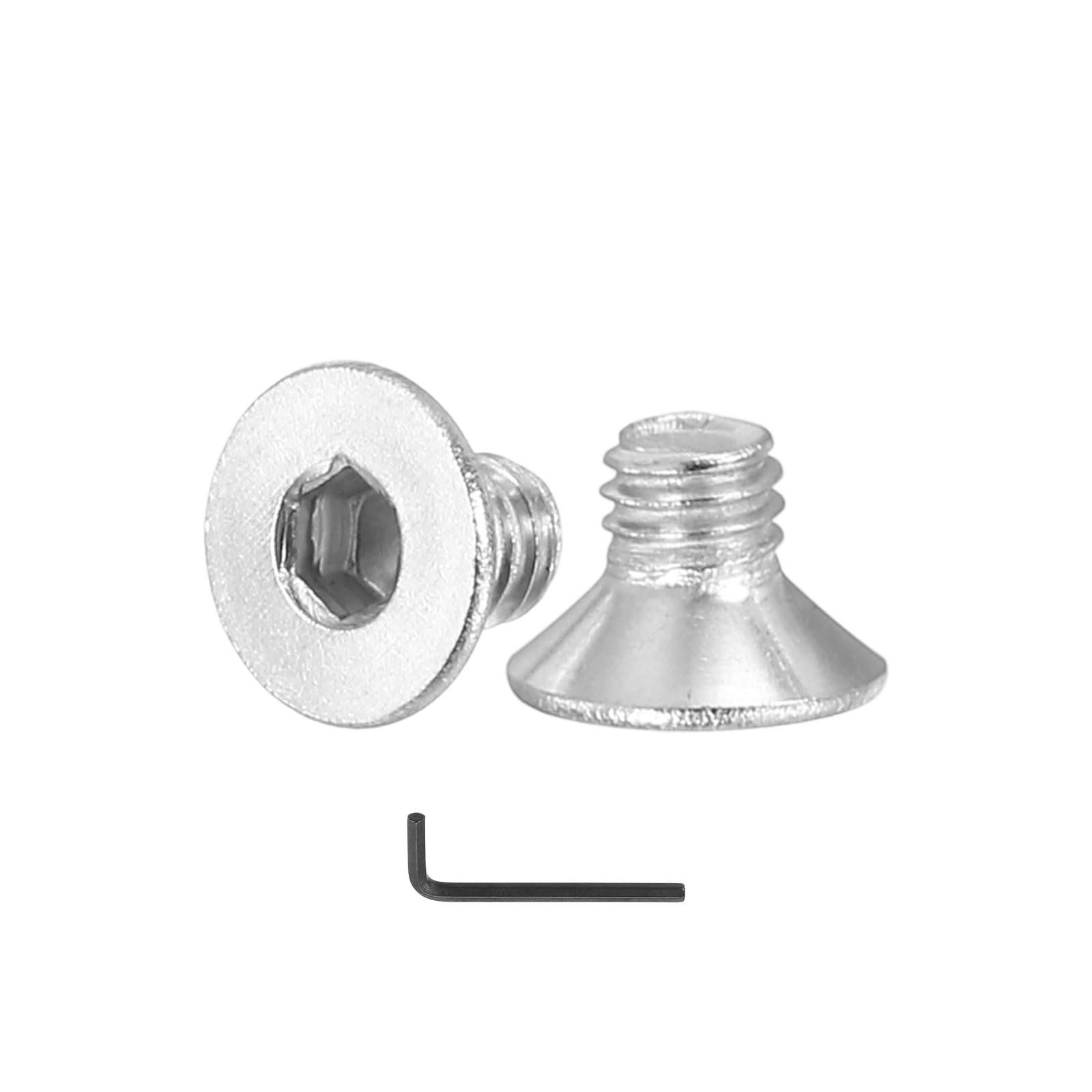 PATIKIL M3 x 4 mm Flat Head Socket Cap Screws