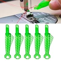 5PCS Nadeleinfädler für Nähmaschinen, Alluring Nadeleinfädler-Einfädelhilfe, Einfädler für Nadeln Nähmaschines Grüner Kunststoff Fisch für Handnähen und nähmaschinen