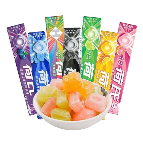 ハッカ飴 飴 7種のフレーバー 甘酸っぱい果実味 うるおいひんやり 中国食品 薄荷糖 フルーティー 中華糖 糖果 ミントキャンディー あめ お菓子 中国お菓子 中国食品 休?零食 カジュアルな軽食 外装ランダム発送A(ミッドナイトストーム味 10本90粒)