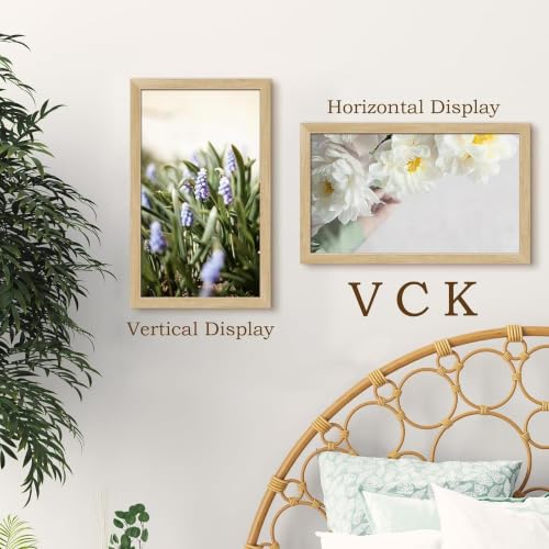 Image of VCK 14x24 Picture Frames 3 Pack, Oak Wood Poster Frame, Wall Display | Easy Hanging, 1.1in Wide Border, Clear Plexiglass, Horizontal & Vertical for Print, Artwork, Drawing, Home & Gallery Wall