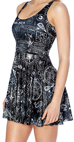 Image of Sister Amy Printed Elastic Sleeveless Shaping Breathable Camisole Skater Dress
