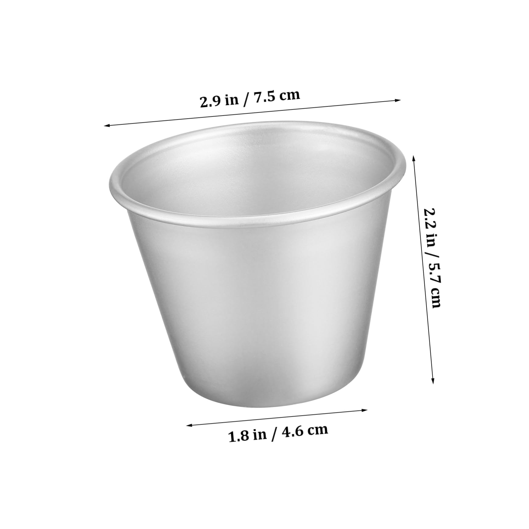 Amosfun Piezas Molde de torta molde para cupcakes de aluminio tazas para hornear plantillas de pastel Tazas de pudín de molde taza para hornear magdalenas de aluminio