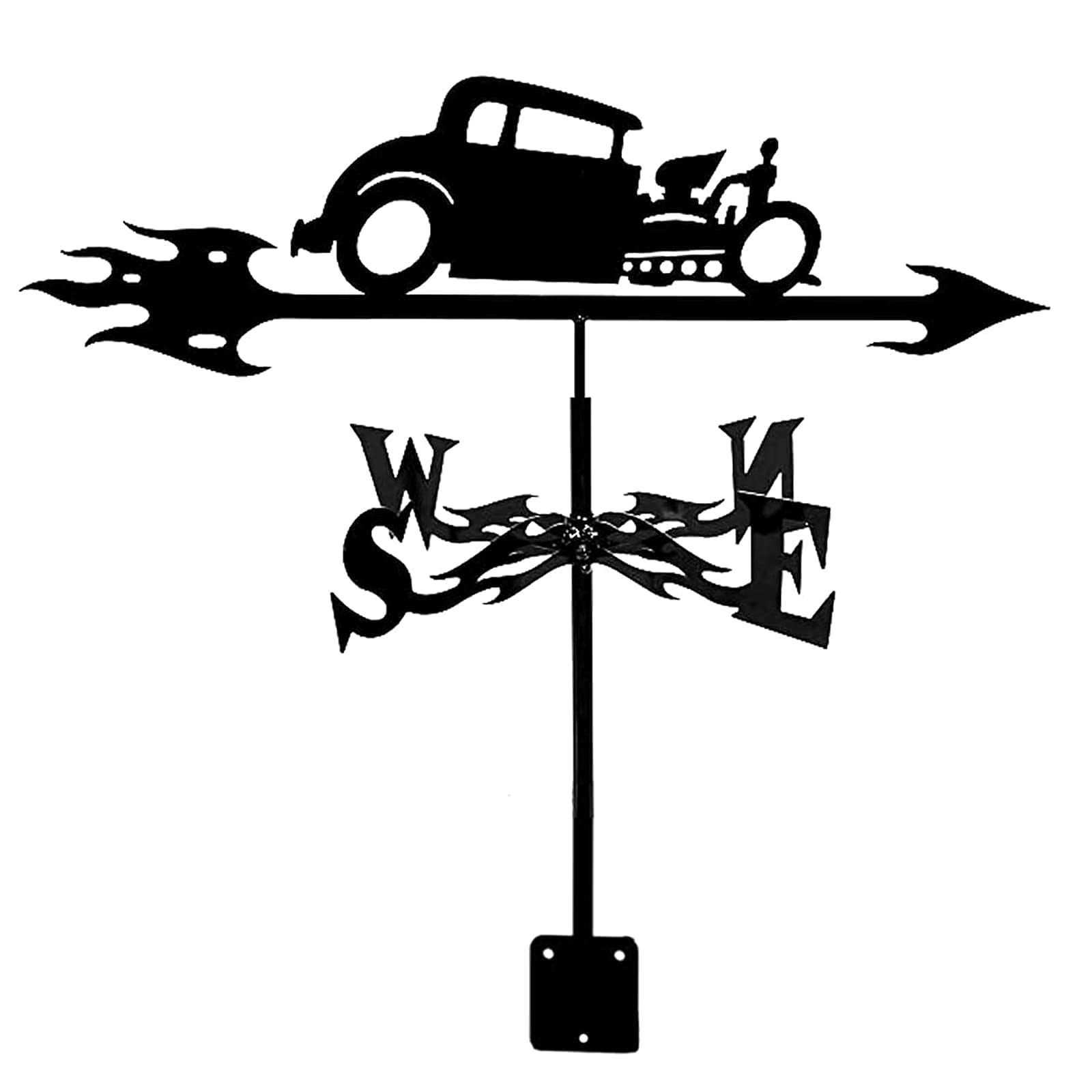 WIQUYBML Roof Garden Weather Vane, Metal Decorations Weathervanes, Home Wind Direction Indicators, Vane Weathercock Professionnel Measuring Tool for Outdoor Cupola