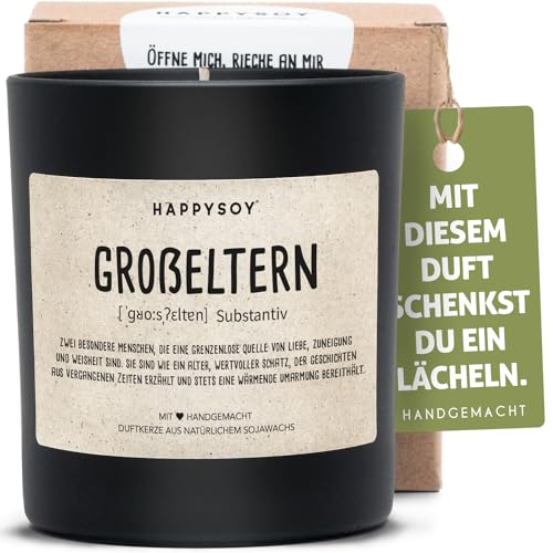 Großeltern Definition Duftkerze im Glas - Geschenk für Oma und Opa - nachhaltige Geschenkidee für die liebevollsten Großeltern der Welt - schonende Rohstoff-Bearbeitung