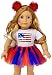 My Genius Dolls USA Patriotic Doll Clothes. Fit 18 inch Dolls like Our Generation Doll My Life Doll American Girl Doll. Accessories | Reversible sequin USA flag, Tutu, Headband, Cute Stickers