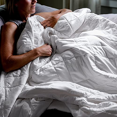 Image of LUXOME Lightweight Blanket | 100% Rayon (Viscose) from Bamboo Fabric & Fill | King /Cal King - 98 inchx92 inch | Thermal-Regulating | White
