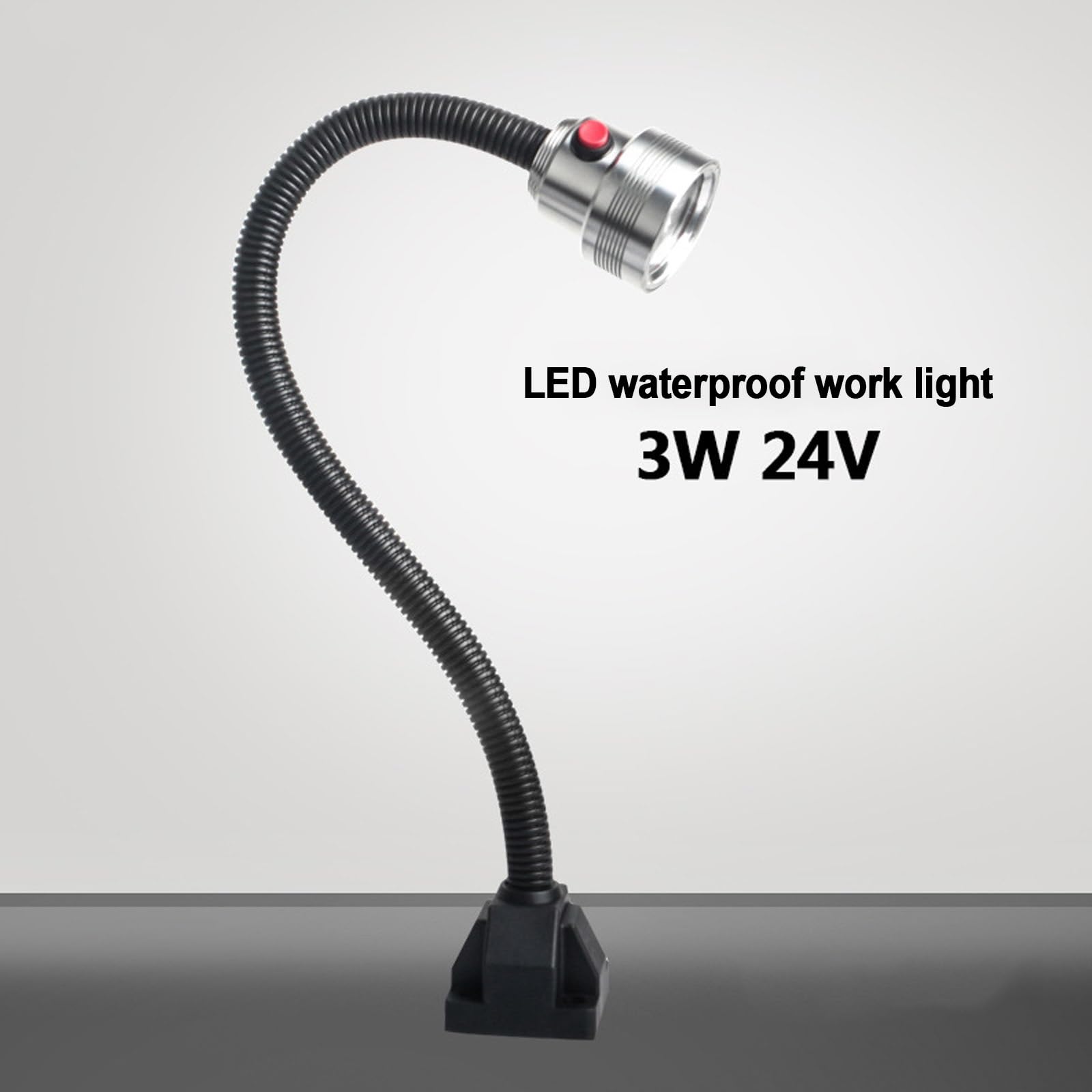 Attrezzatura Luminosa da Lavoro antideflagrante a 3W LED, Luce da Lavoro a 24V LED, Luce a Collo D'Oca Flessibile per l'illuminazione del banco del tornio della pressa a Trapano
