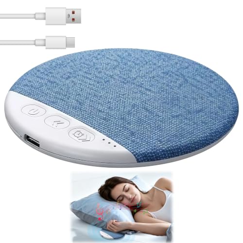 Enceinte Bluetooth 5.3 sous Oreiller Ultra-Fine avec Bruit Blanc, Minuterie