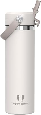 Sparrow Borraccia Termica 500ml/750ml/1L - Borracce Bambini con Cannuccia