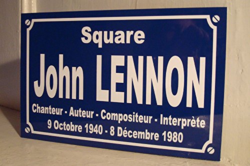Noir & Mat Sérigraphie John-Lennon The Beatles Plaque de Rue création Collector Edition limitée Cadeau Original - Les Beatles, Paul McCartney, John Lennon, RIngo Starr, George Harrison Noir & Mat Sérigraphie John-Lennon The Beatles Plaque de Rue création Collector Edition limitée Cadeau Original – Image 3