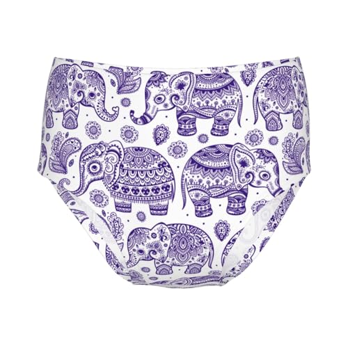 Vintage African Tribal Elephant Girls' Underwear Soft Cotton Little Girls Panties Comfort Briefs