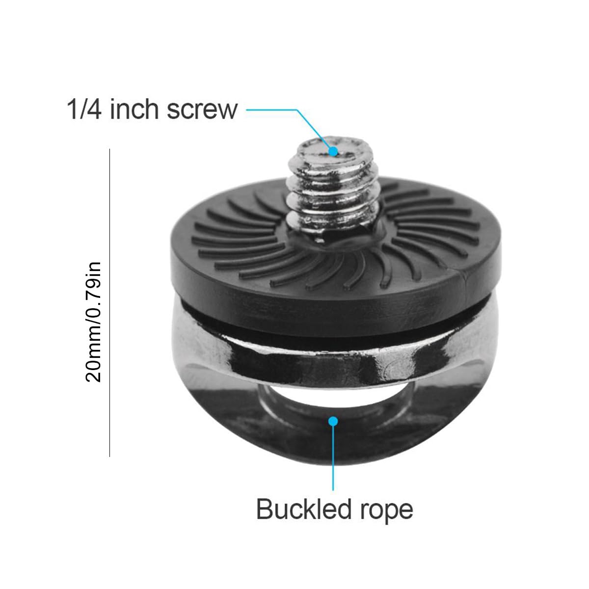 vis Adaptateur pour Sangle Appareil Photo et Caméra, Support à Vis 1/4" 3 Pcs Tokaneit