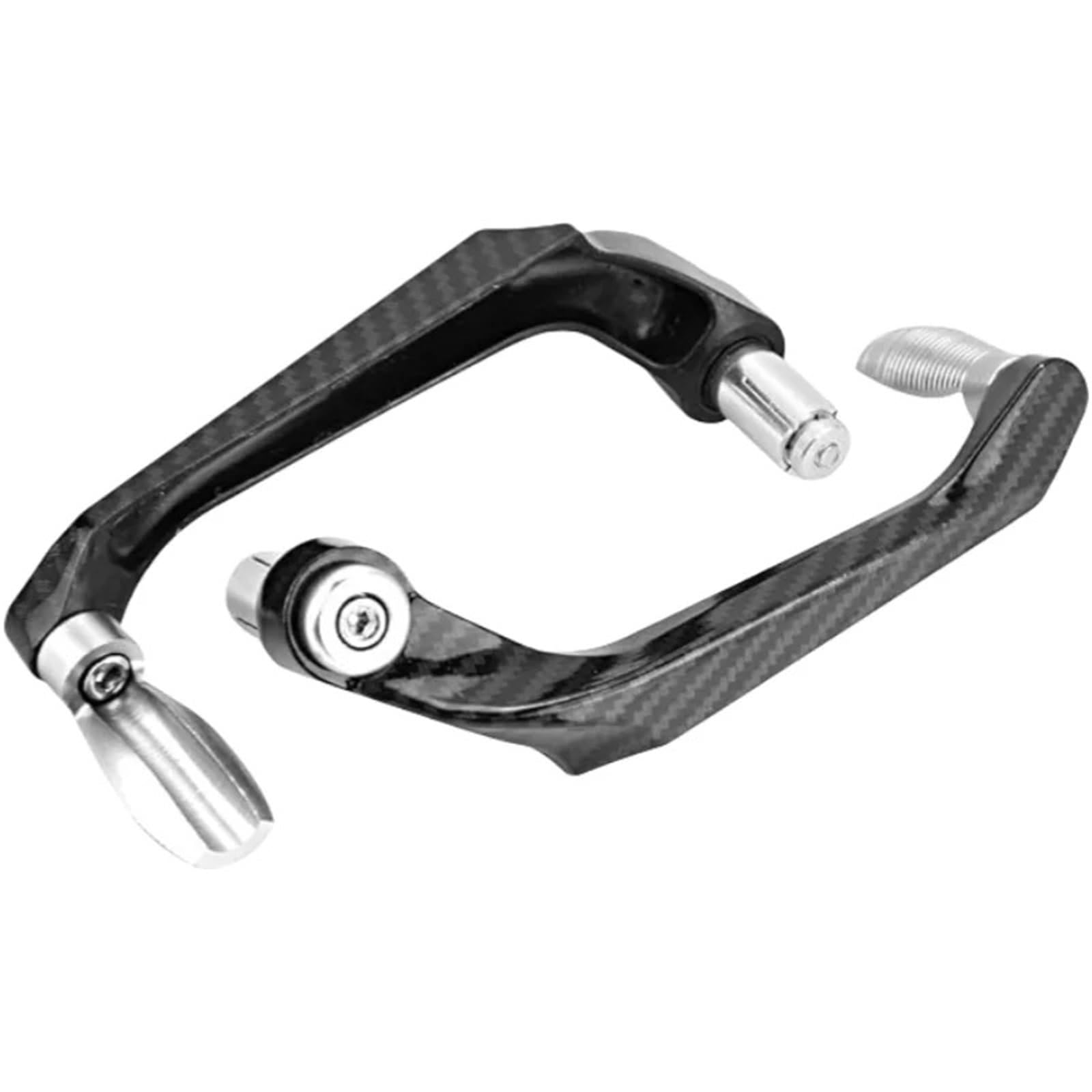 AGSBCRTI Motorcycle Brake Protector Motorcycle Die-Casting Aluminum Alloy Handlebar Brake Clutch Lever Hand Guard Protector Handguard Motorcycle Handlebar Protector(Silver)