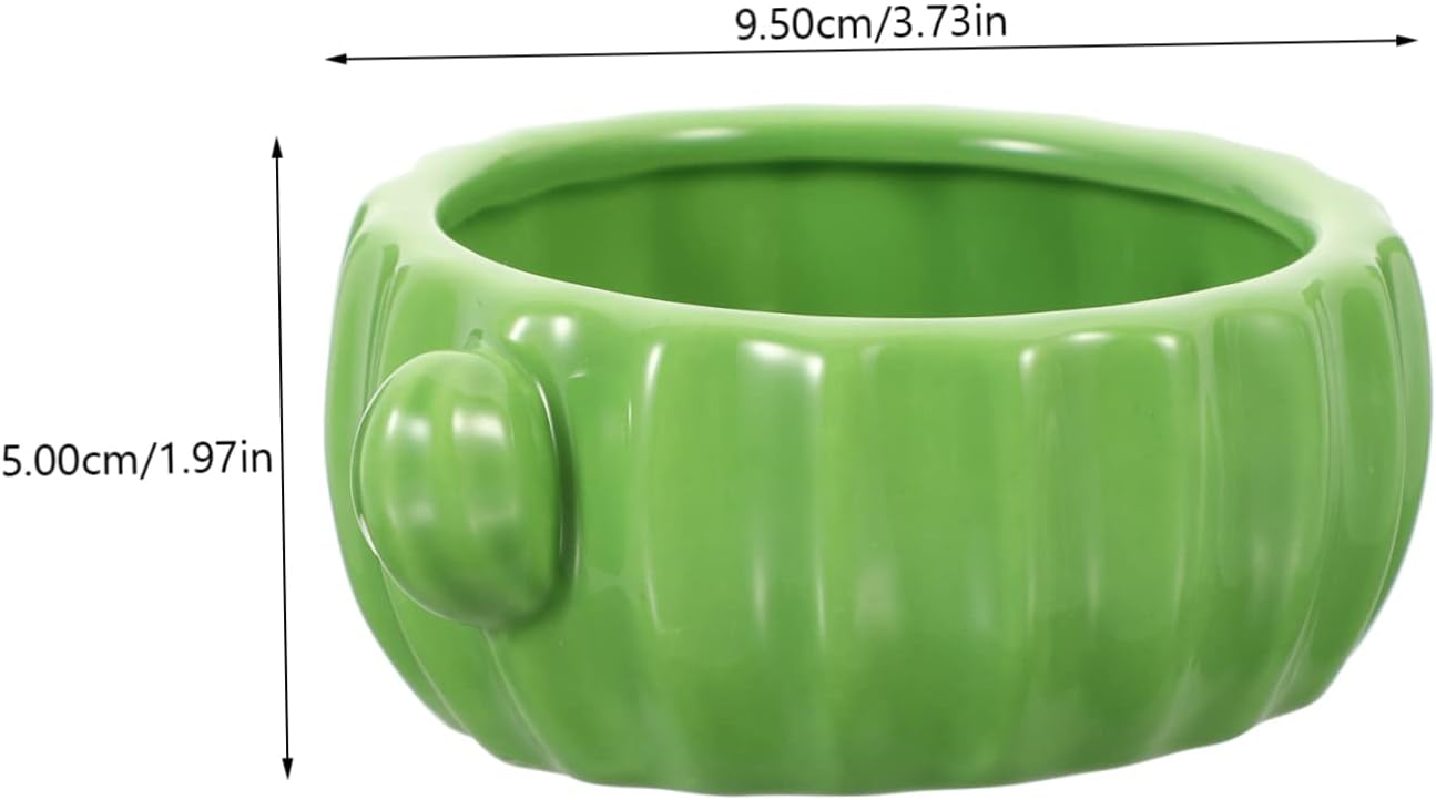 Levemolo Cactus Ceramic Hamster Food Bowl Waterproof PET Feeding Dish for Small Animals Cute Chinchilla Hamster Water Bowl 1-Piece Cactus Shaped Design
