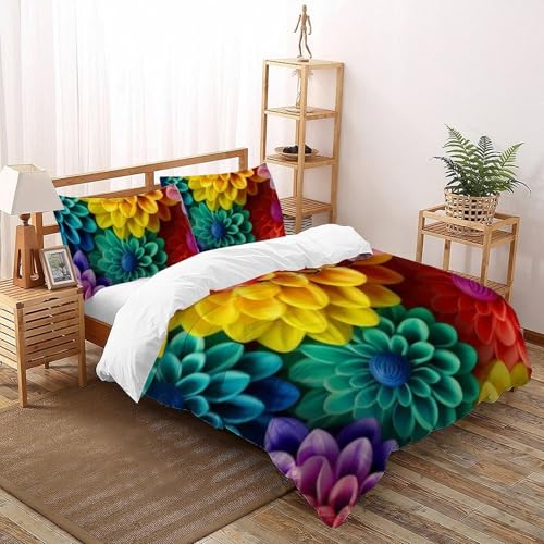 Imprimé 3D housse de couette 220x240 anti-plis pour un lit impeccable sans repassage - 2