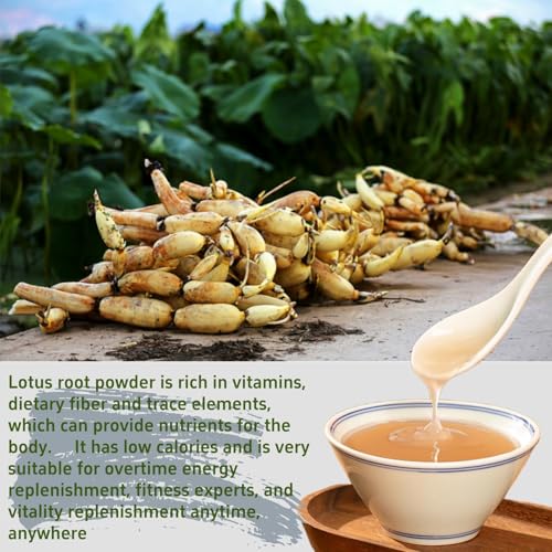 100% Pure Lotus Root Powder | 10.58oz Gluten-Free, Non-GMO Food Thickener for Soups | All-Natural, No Preservatives, low Calorie Healthy Instant Breakfast