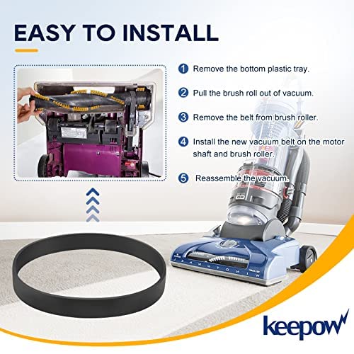 Keepow 562932001 Vacuum Belt For Hoover Vacuum Cleaner, 38528-033 Ah20080 Replacement Belt For Hoover Windtunnel Vacuum Parts, 4 Pack #TOP2