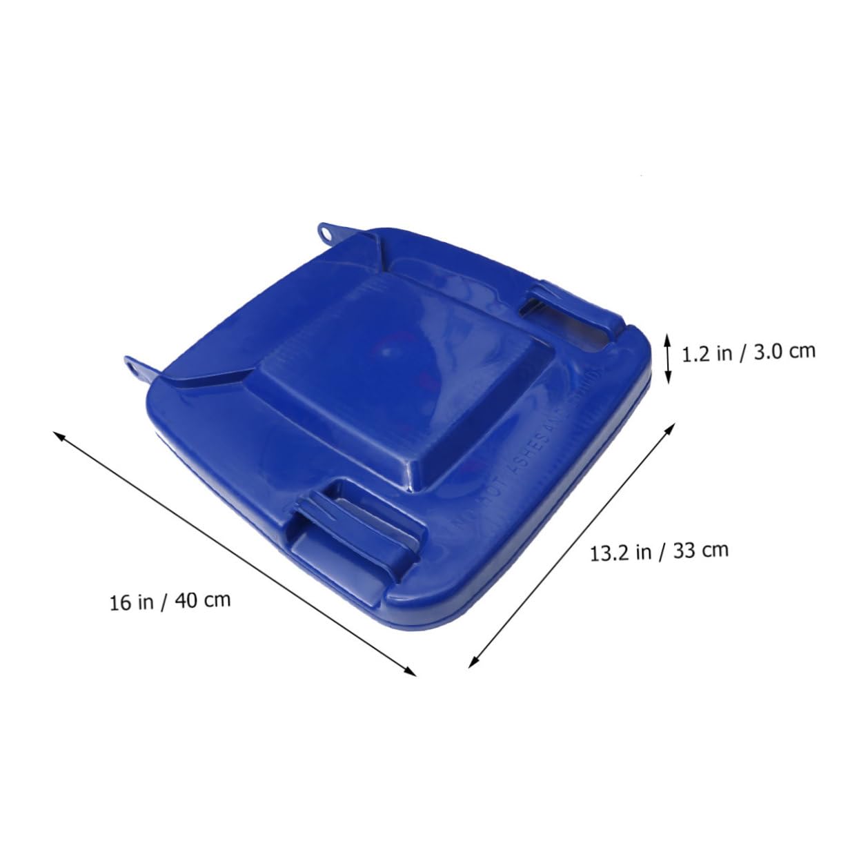 KOMBIUDA 1Pc Large Plastic Trash Can Lid Outdoor Waste Bin Cover Replacement Lid for Trash Can and Lightweight Dustbin Accessory Blue