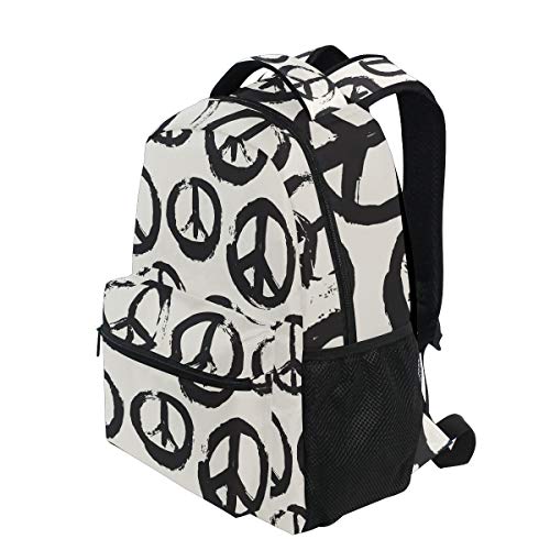 Alaza Abstract Symbol Of Peace Geometry Graffiti Stylish Large Backpack Personalized Laptop Ipad Tablet Travel School Bag With Multiple Pockets #TOP2