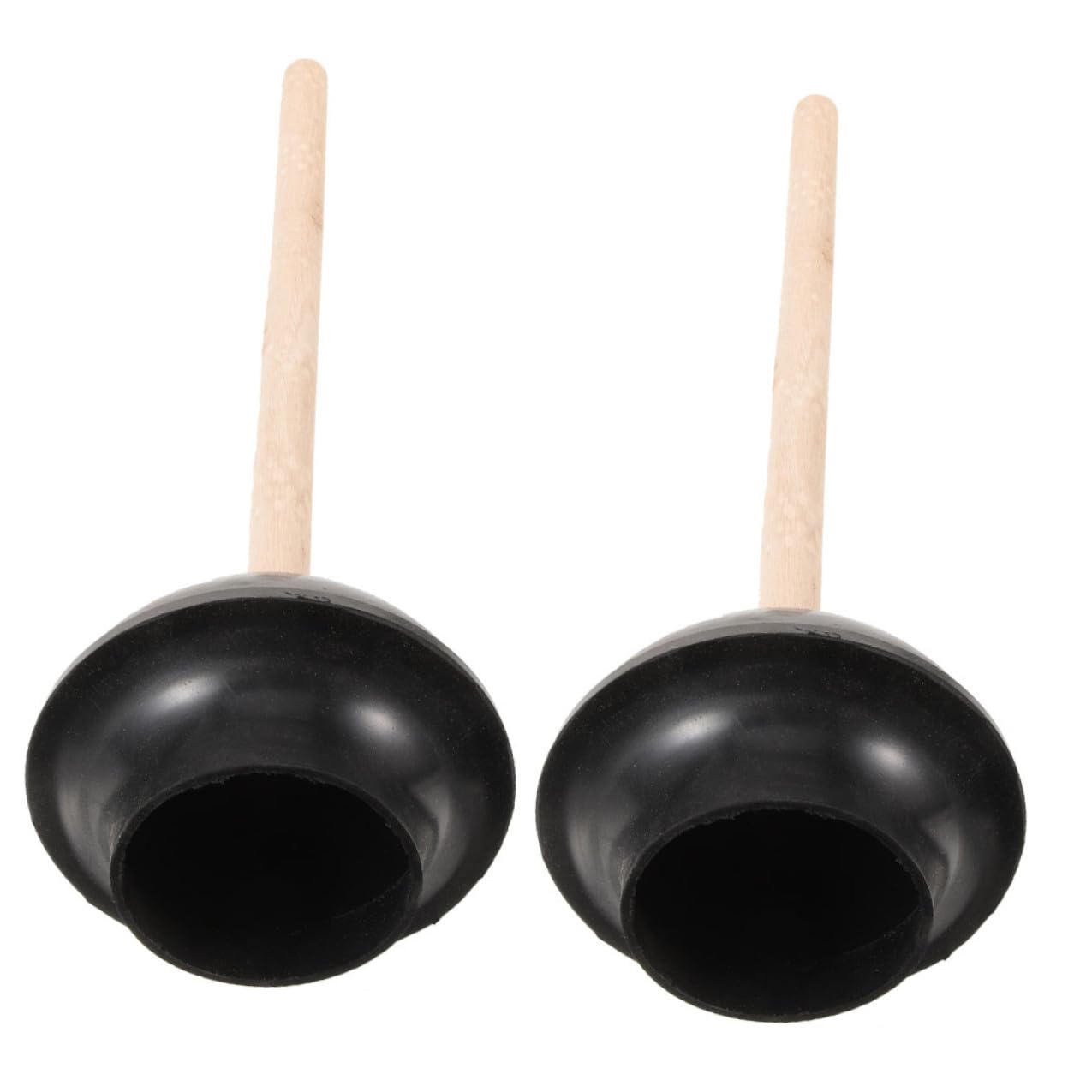 Housoutil Desatascador de Tuberías Pequeño de 2 Piezas Ventosa de Caucho y Mango de Madera para Fregadero Ducha E Inodoro Uso Doméstico Baño y Cocina