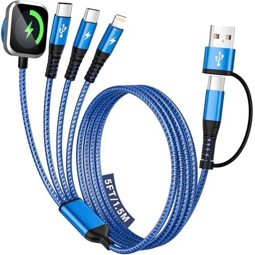 Image of Multi Charging Cable for iPhone Watch Charger with Dual Type-C /IP /iWatch