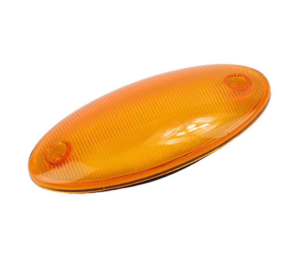 Mytee Products 2 Pack Oval Cab Roof Marker Light Compatible with Select International (1986-2019) Truck Models - Amber Lens LED, 12V - 3529-900-C, IH3529900C, 888-5125