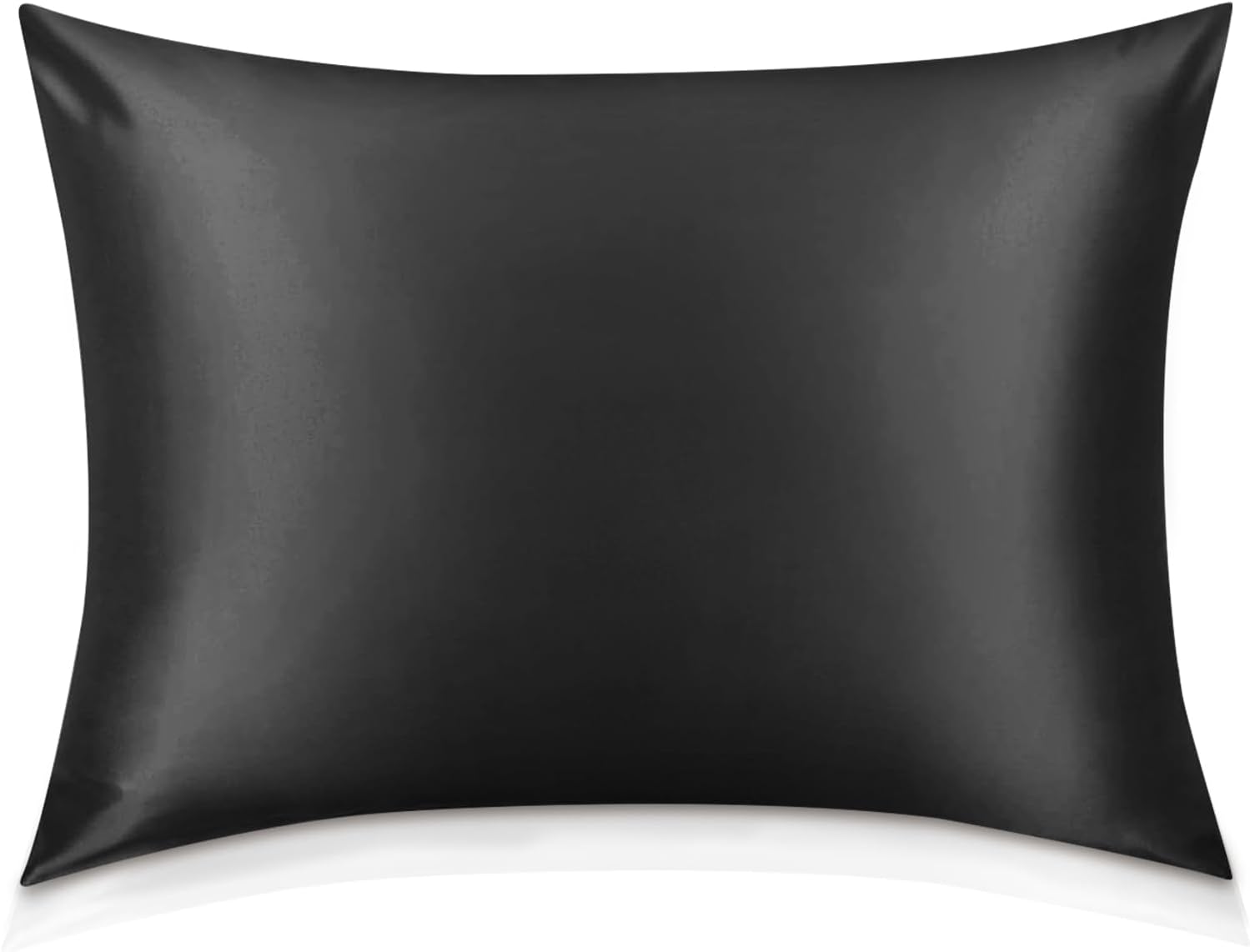 Adubor 100% Silk Pillowcase - Mulberry Silk Pillow Cases, 22 Momme 6A Grade Fibers, Silk Pillow Case for Hair and Skin Health, with Hidden Zipper (Standard 20''×26'', Black, 1PC)
